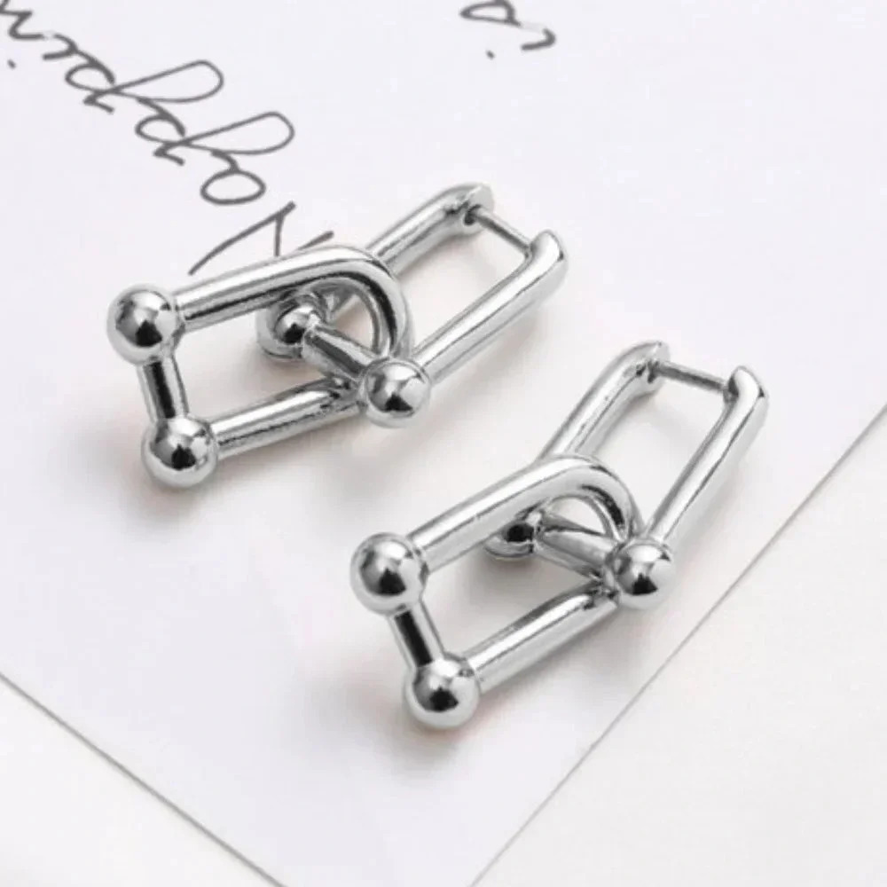 925 Sterling Silver Minimalist Chain Link Earrings